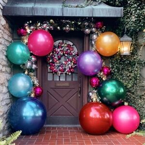 Holiball Large 30" Frosted Blue Inflatable Ornament Christmas Hanuka